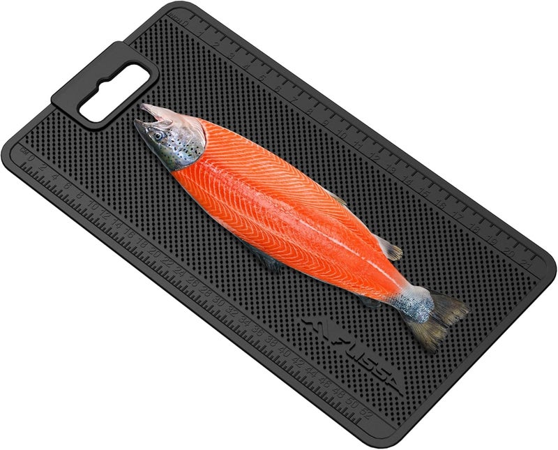 FLISSA Nonslip Fish Fillet Mat with Measuring Scale, 24"*13", Durable & Portable Fish Cleaning Mat for Easy Filleting, Large Fish Mat for Fish Cleaning and Cutting Board - Image 1